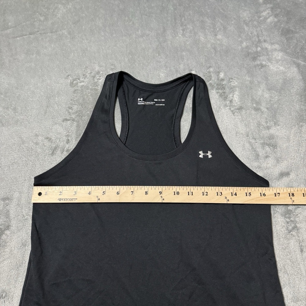 Under Armour Tank Top Shirt Small Adult‎ Black Fitted Heatgear Womens Athletic - Picture 8 of 9